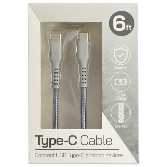Orbit 6ft. Gray Lightning USB-C Charging Cable